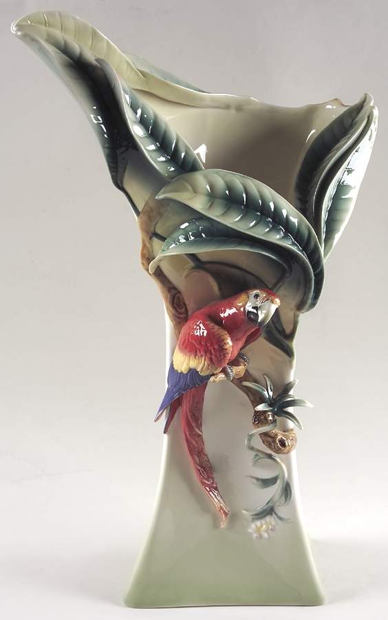 Paradise Calling - Parrot Macaw Vase - No Box by Franz Collection-1