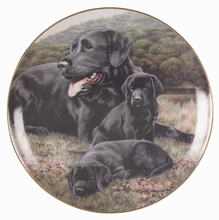 Labradors-Nigel Hemming Fathers Pride And Joy - No Box by Franklin Mint-1