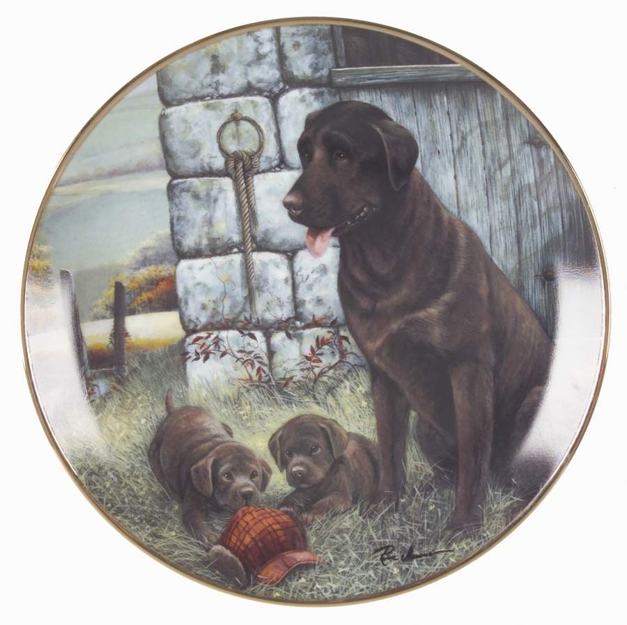 Labradors-Ruane Manning Lost And Found - No Box by Franklin Mint-1