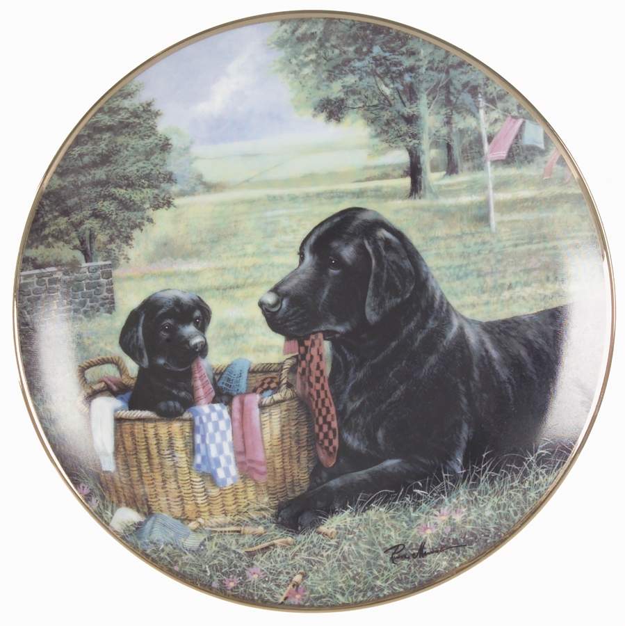 Labradors-Ruane Manning A Matching Pair - No Box by Franklin Mint-1