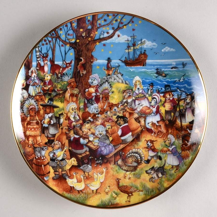 Holiday Dogs Paws For Thanks - No Box by Franklin Mint-1