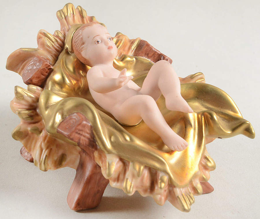 Vatican Nativity Set Infant Jesus-Brown Hair - Boxed by Franklin Mint-1