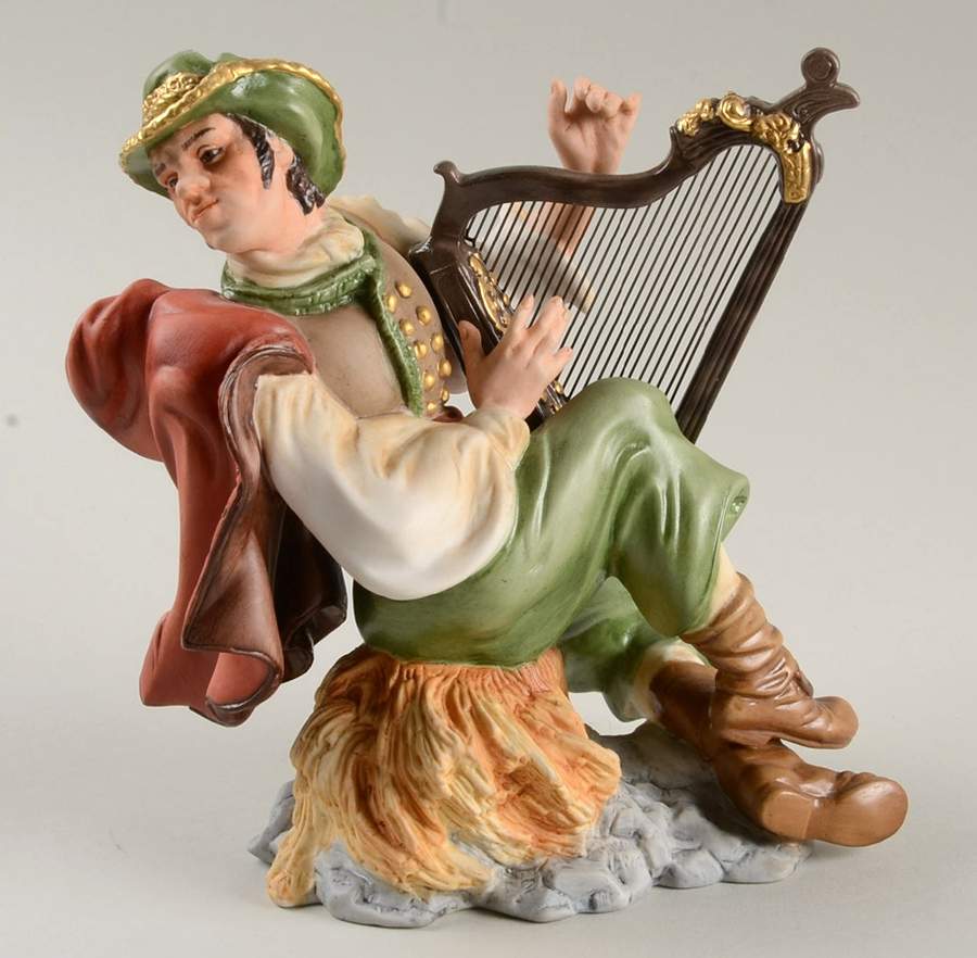 Vatican Nativity Set Harpist - Boxed by Franklin Mint-1