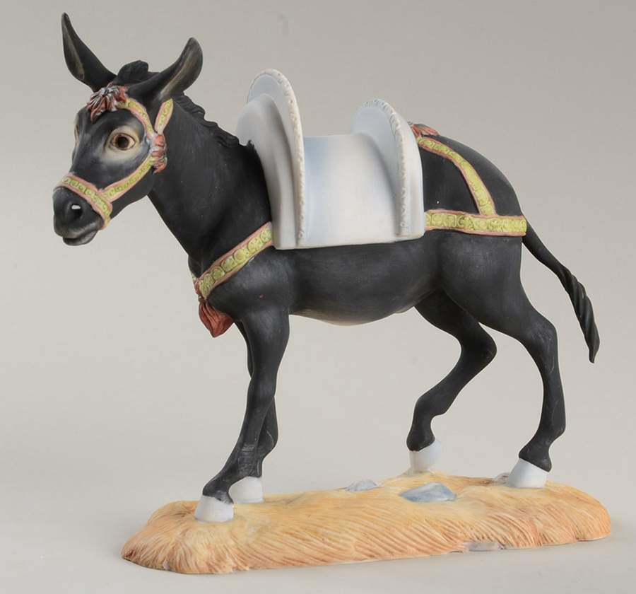 Vatican Nativity Set Donkey - Boxed by Franklin Mint-1