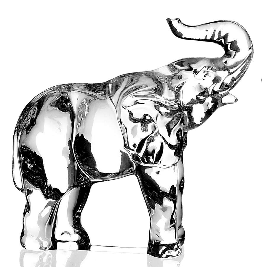 Animals of the Ark Elephant-Male (Head Up) - No Box by Franklin Mint-1