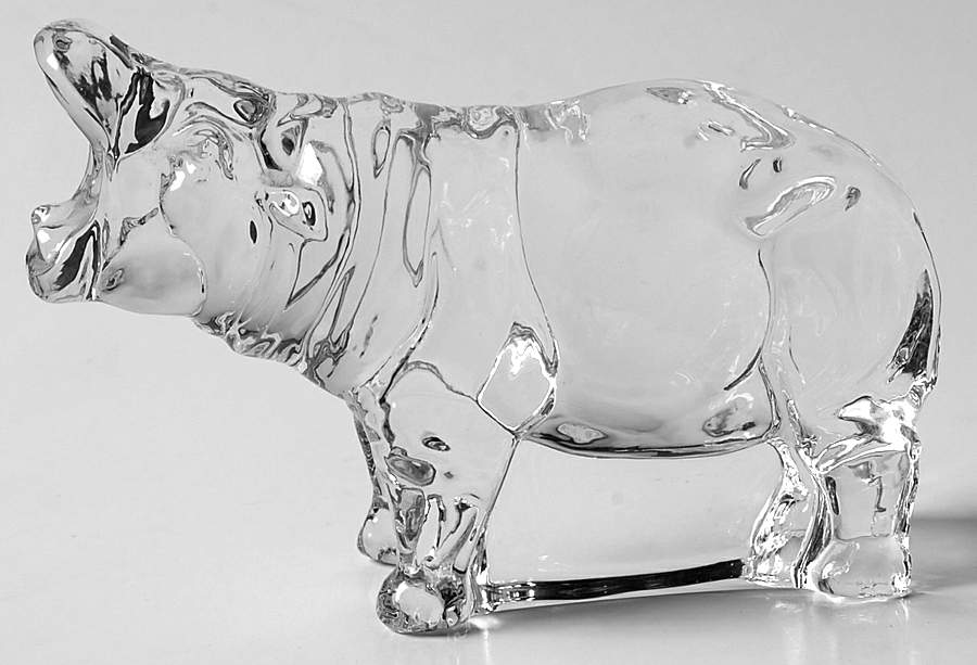 Animals of the Ark Hippo-Male (Mouth Open) - No Box by Franklin Mint-1