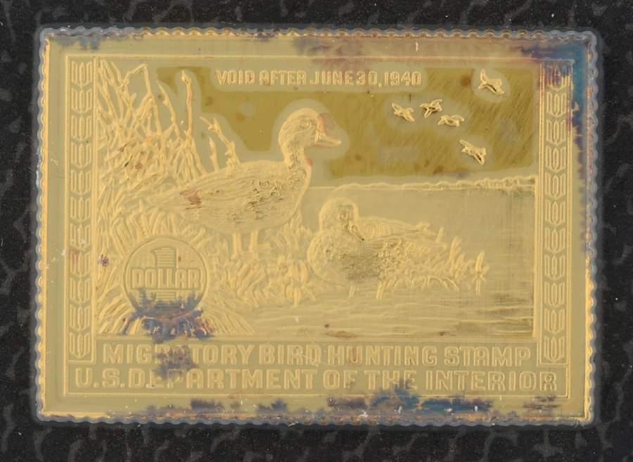Duck Stamps of America Ingots Green-Winged Teals - No Box by Franklin Mint-1