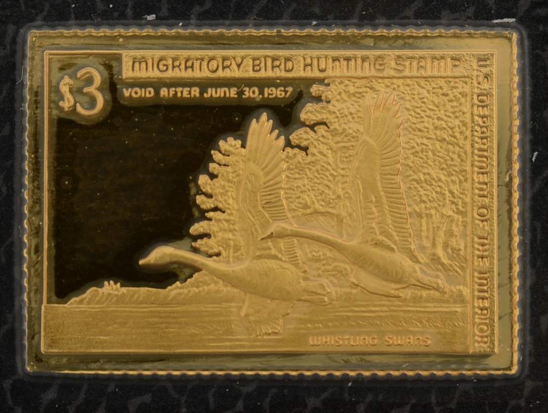 Duck Stamps of America Ingots Whistling Swans - No Box by Franklin Mint-1