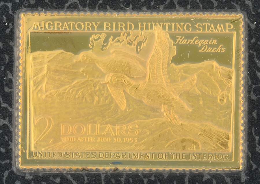 Duck Stamps of America Ingots Harlequin Ducks - No Box by Franklin Mint-1