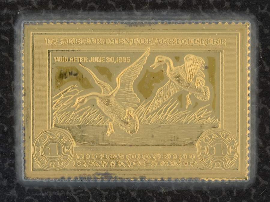 Duck Stamps of America Ingots Mallards Dropping In - No Box by Franklin Mint-1