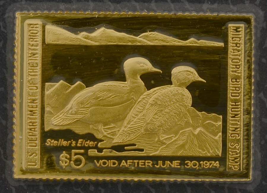 Duck Stamps of America Ingots Steller's Eiders - No Box by Franklin Mint-1