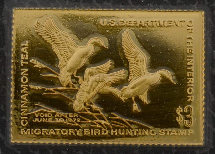 Duck Stamps of America Ingots Cinnamon Teal - No Box by Franklin Mint-1