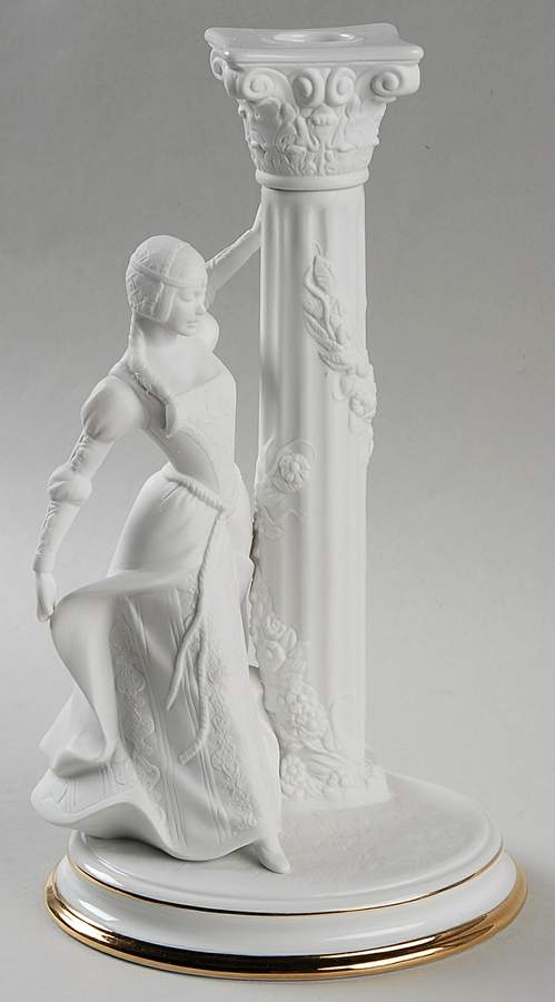 Romeo and Juliet Giftware Juliet Candlestick - No Box by Franklin Mint-1