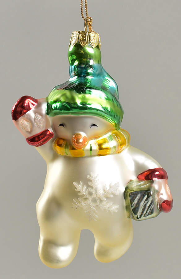 Fitz & Floyd Blown Glass Ornament Waving Boy - Boxed by Fitz & Floyd-1
