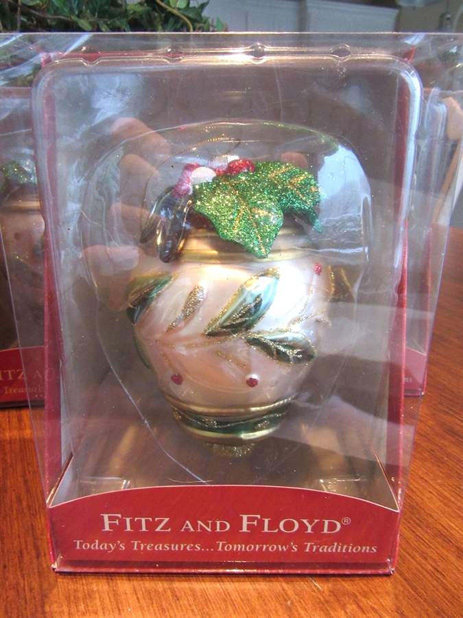 Fitz & Floyd Blown Glass Ornament Winter Wonderland - No Box by Fitz & Floyd-1