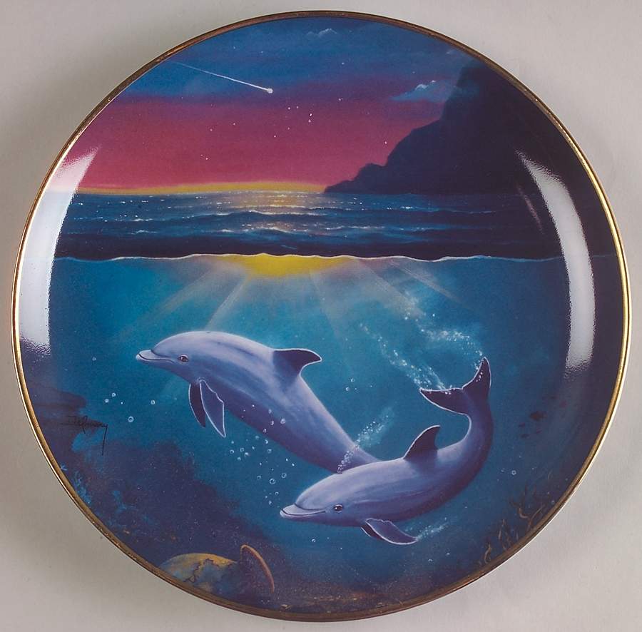 Dolphin Series Night Of The Dolphin - No Box by Franklin Mint-1