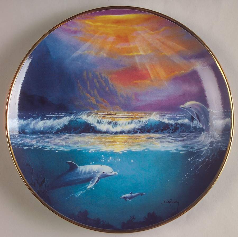 Dolphin Series Dawn Of The Dolphin - No Box by Franklin Mint-1