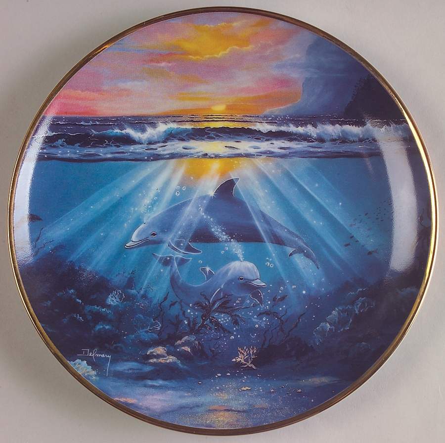 Dolphin Series Dance Of The Dolphin - No Box by Franklin Mint-1