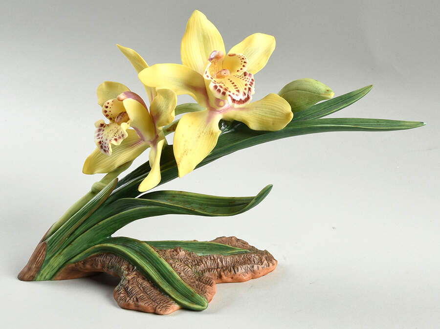 Royal Horticultural Society Angelica Orchid - Boxed by Franklin Mint-1