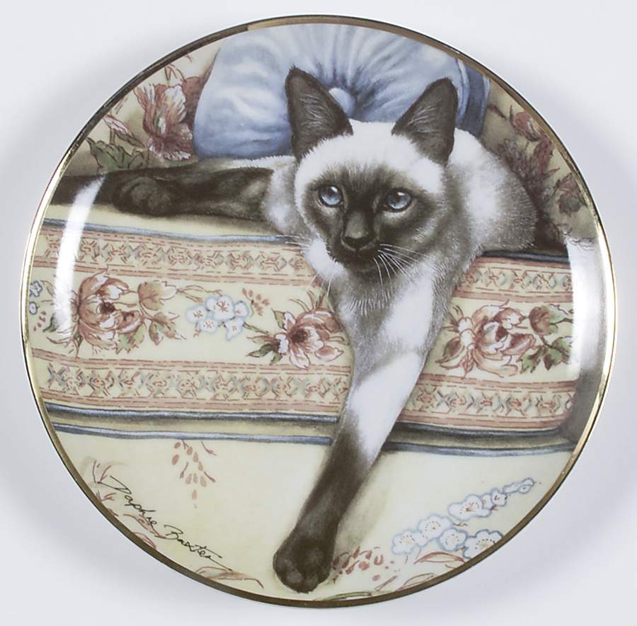 Daphne Baxter Cats Blue Eyes - No Box by Franklin Mint-1