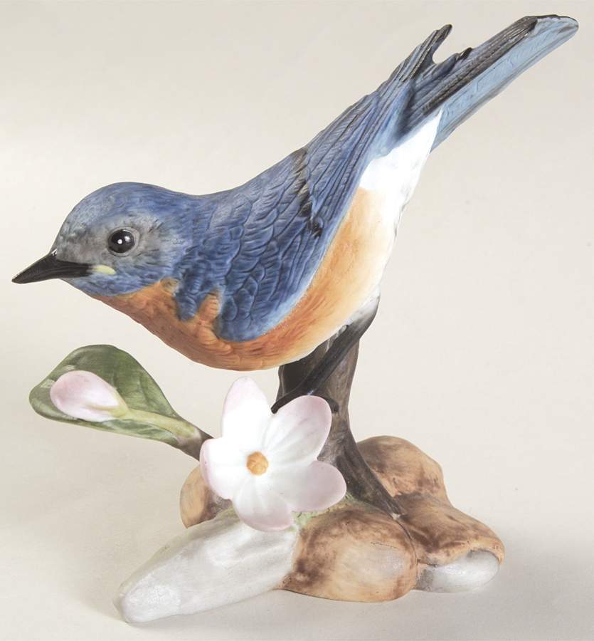 Birds and Blossoms of the World Eastern Bluebird - Boxed by Franklin Mint-1