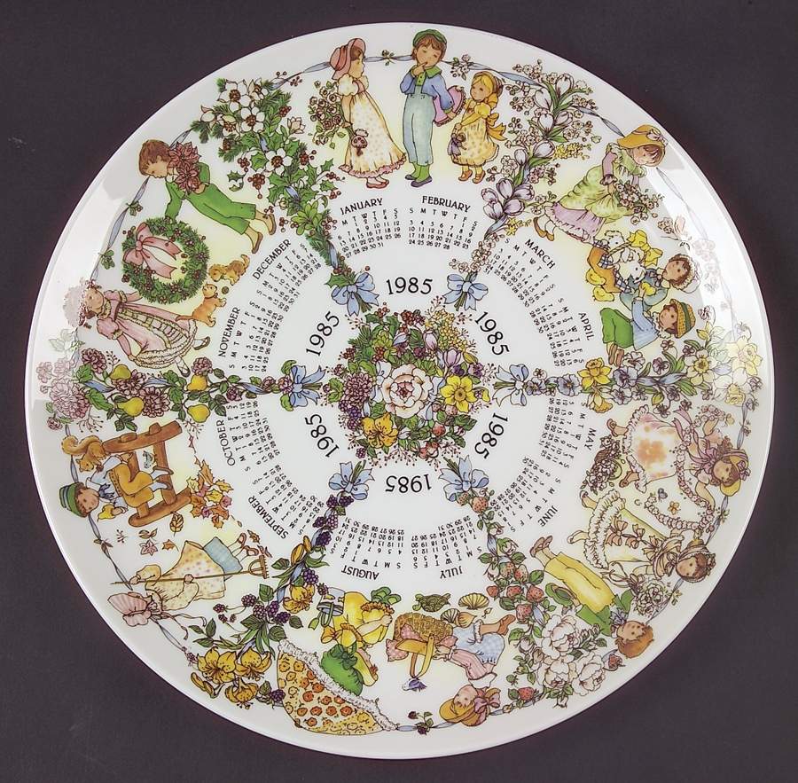 Calendar Children With Flowers - No Box by Franklin Mint-1