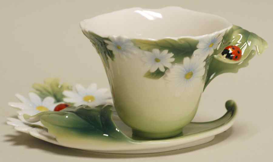 Lady Bug Cup & Saucer Set - No Box by Franz Collection-1