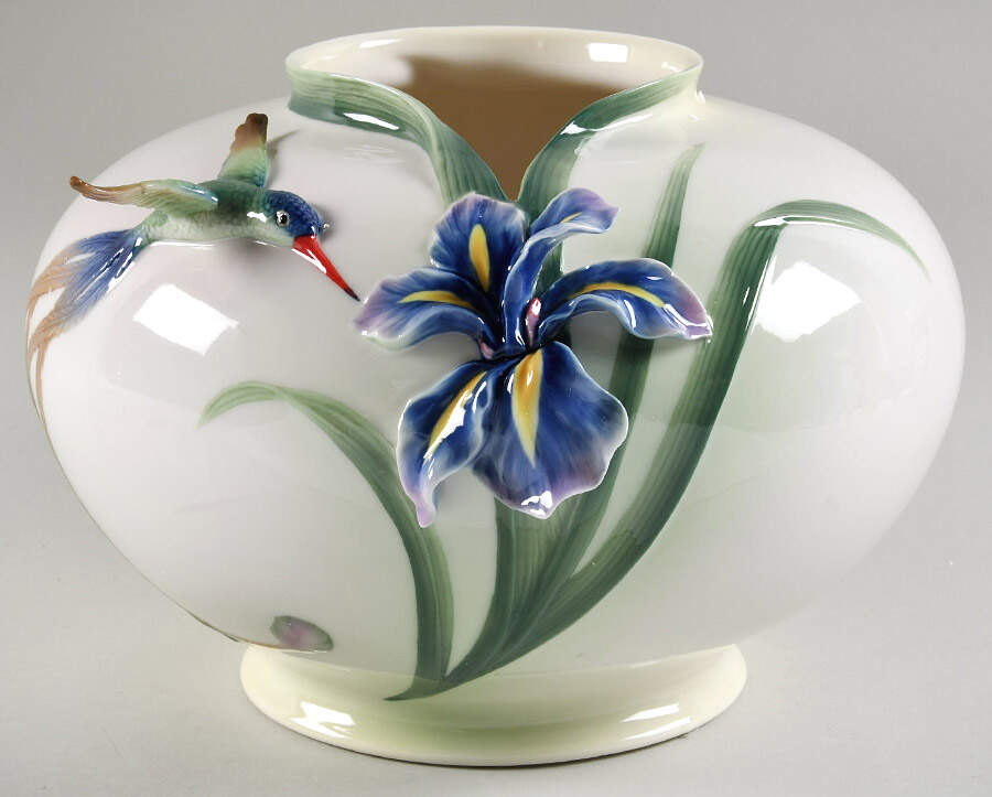 Long Tail Hummingbird Bowl Vase - Boxed by Franz Collection-1
