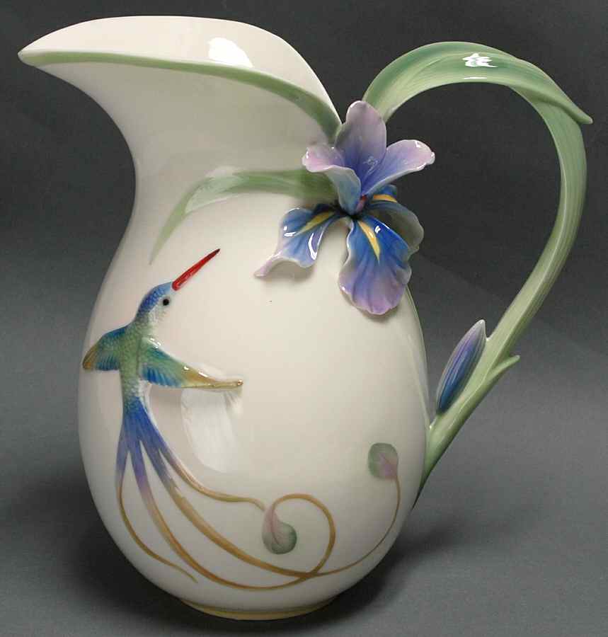 Long Tail Hummingbird Pitcher Vase - No Box by Franz Collection-1
