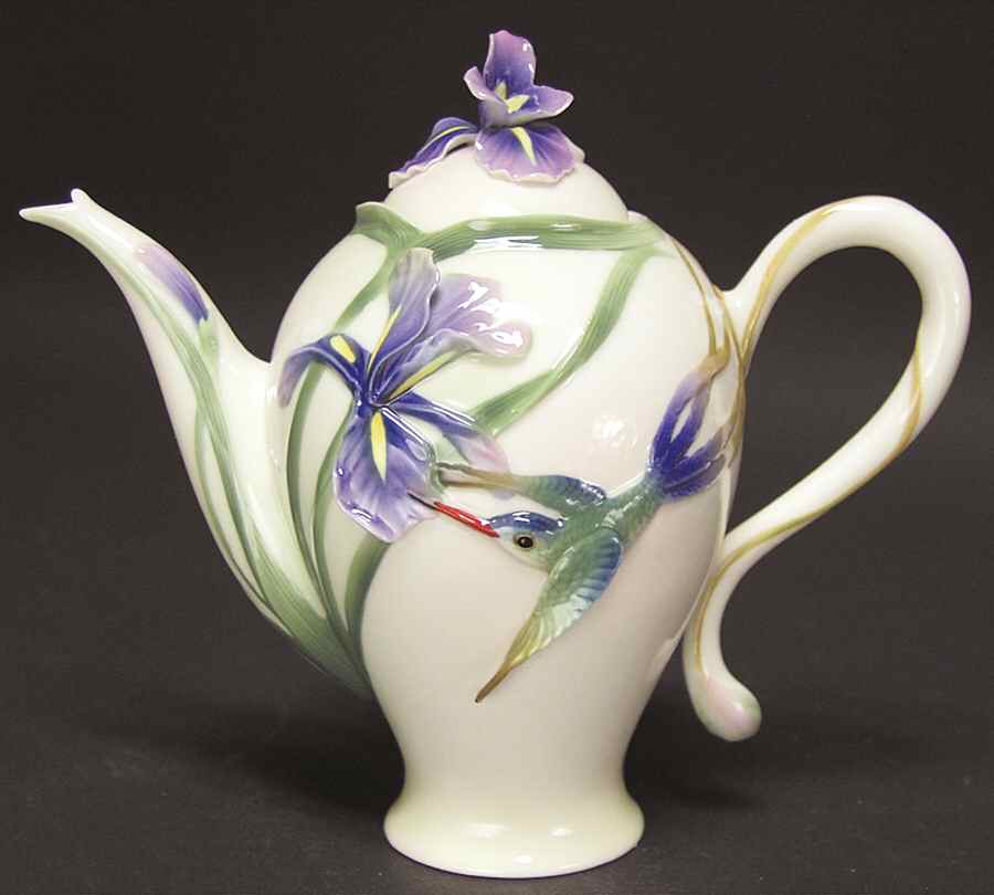 Long Tail Hummingbird Teapot - Boxed by Franz Collection-1