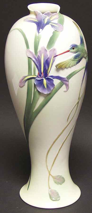 Long Tail Hummingbird Tall Vase - No Box by Franz Collection-1