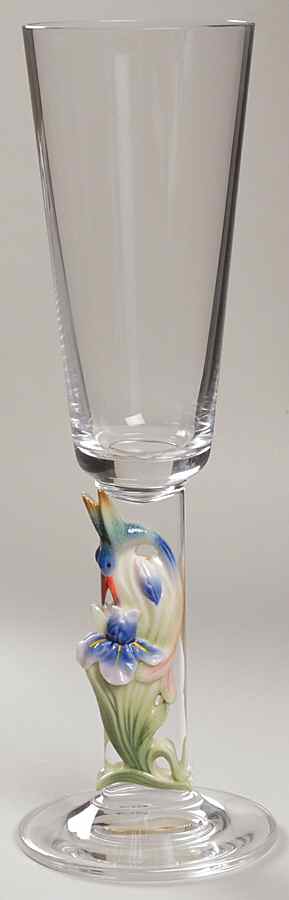 Long Tail Hummingbird Champagne Glass - Boxed by Franz Collection-1