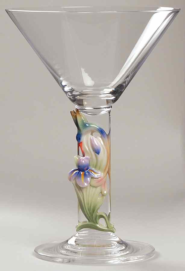 Long Tail Hummingbird Martini Glass - Boxed by Franz Collection-1