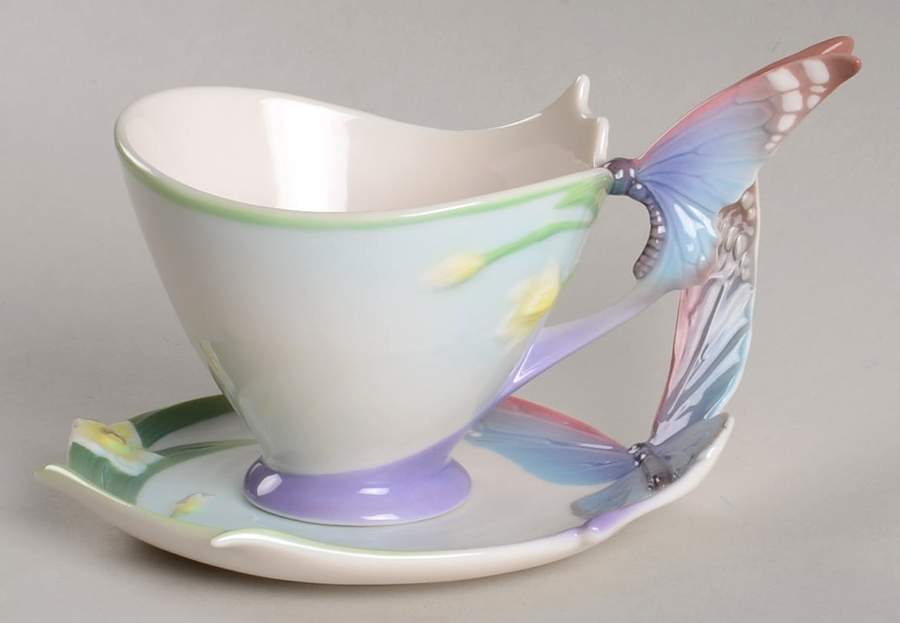 Papillon-Butterfly Collection Cup And Saucer - No Box by Franz Collection-1
