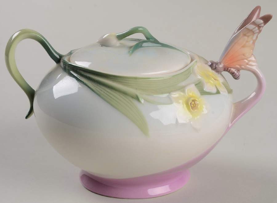 Papillon-Butterfly Collection Sugar Jar & Lid - Boxed by Franz Collection-1