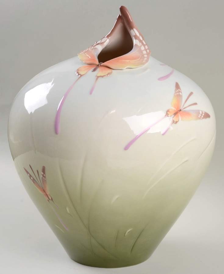 Papillon-Butterfly Collection Butterfly Vase - Boxed by Franz Collection-1