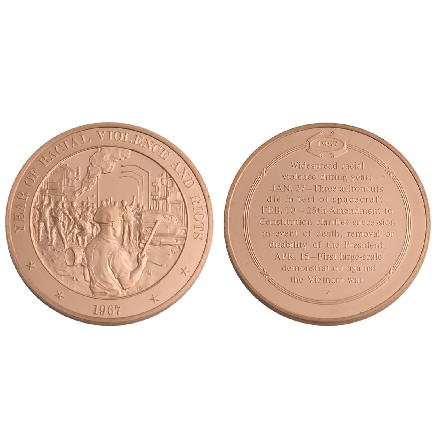 History of the United States-Proof Set 1967-Year Of Racial Violence And Riots - No Box by Franklin Mint-1