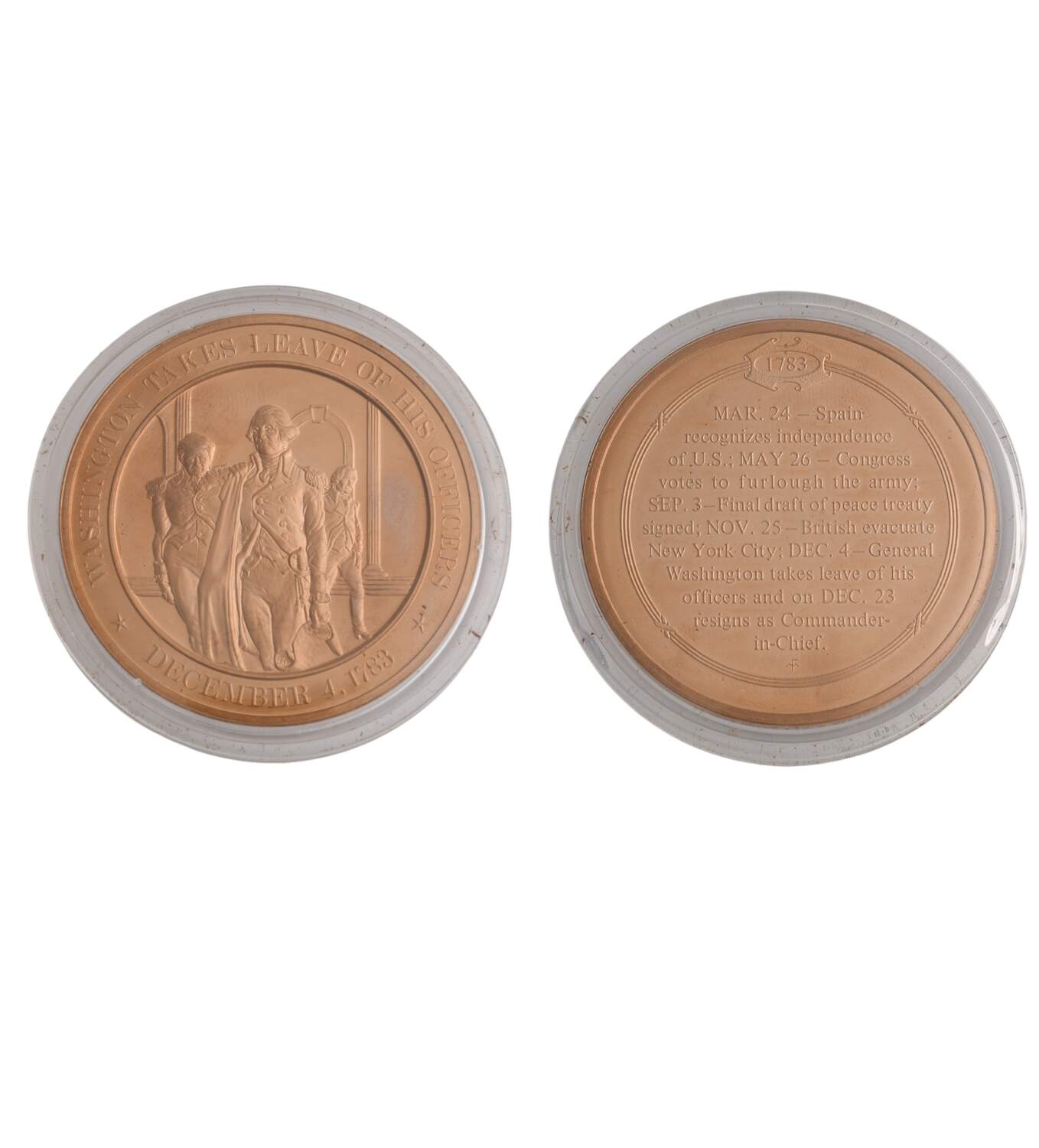 History of the United States-Proof Set 1783-Washington Takes Leave Of His Offic - No Box by Franklin Mint-1