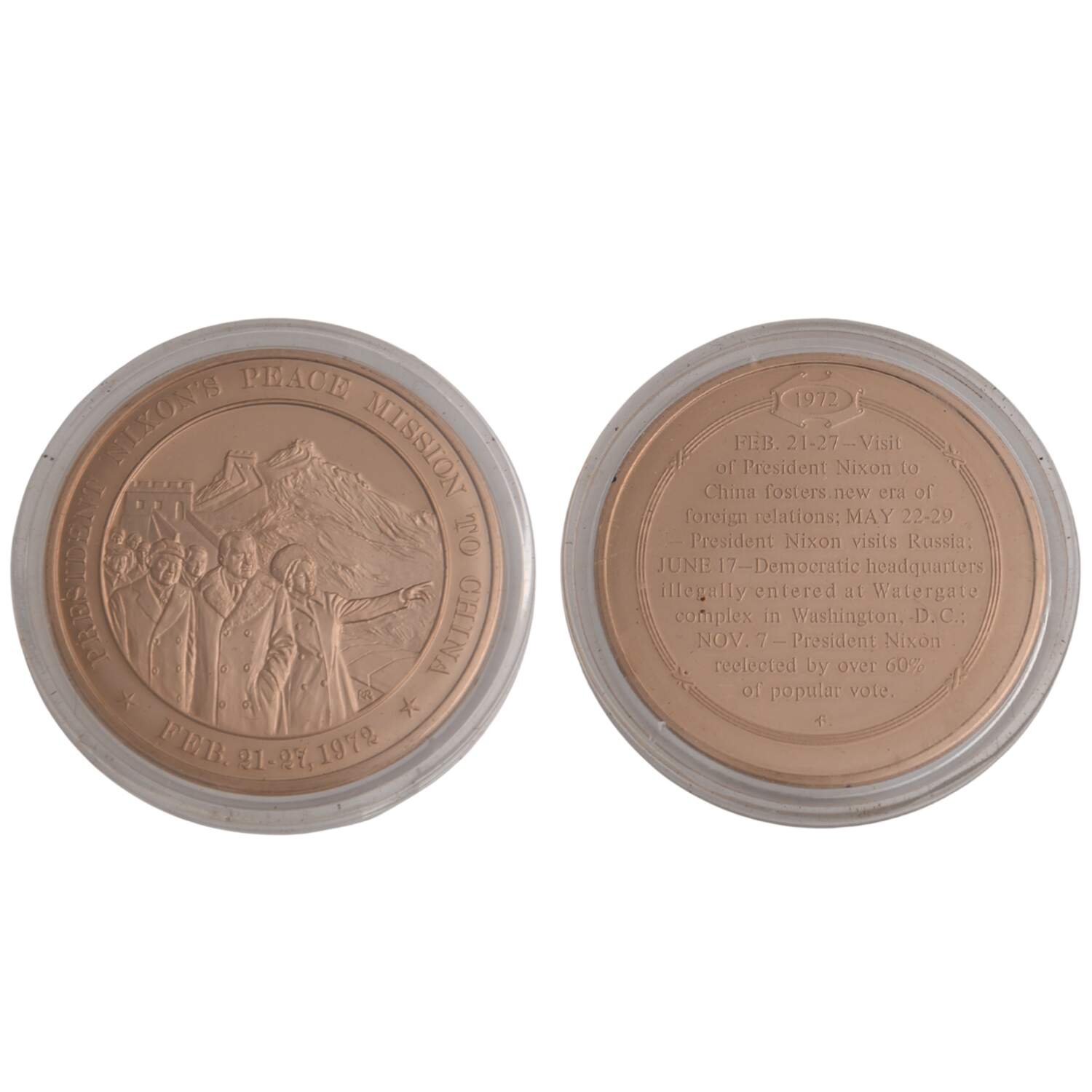 History of the United States-Proof Set 1972 - President Nixon's Peace Mission  - No Box by Franklin Mint-1