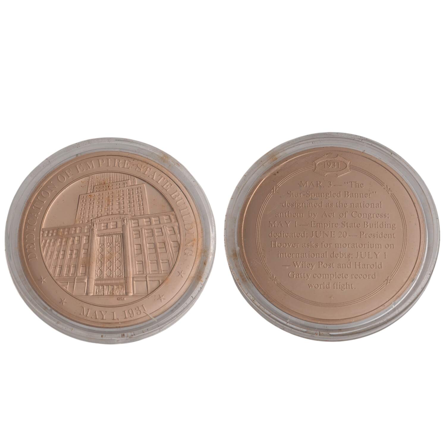 History of the United States-Proof Set 1931-Dedication Of Empire State Building - No Box by Franklin Mint-1