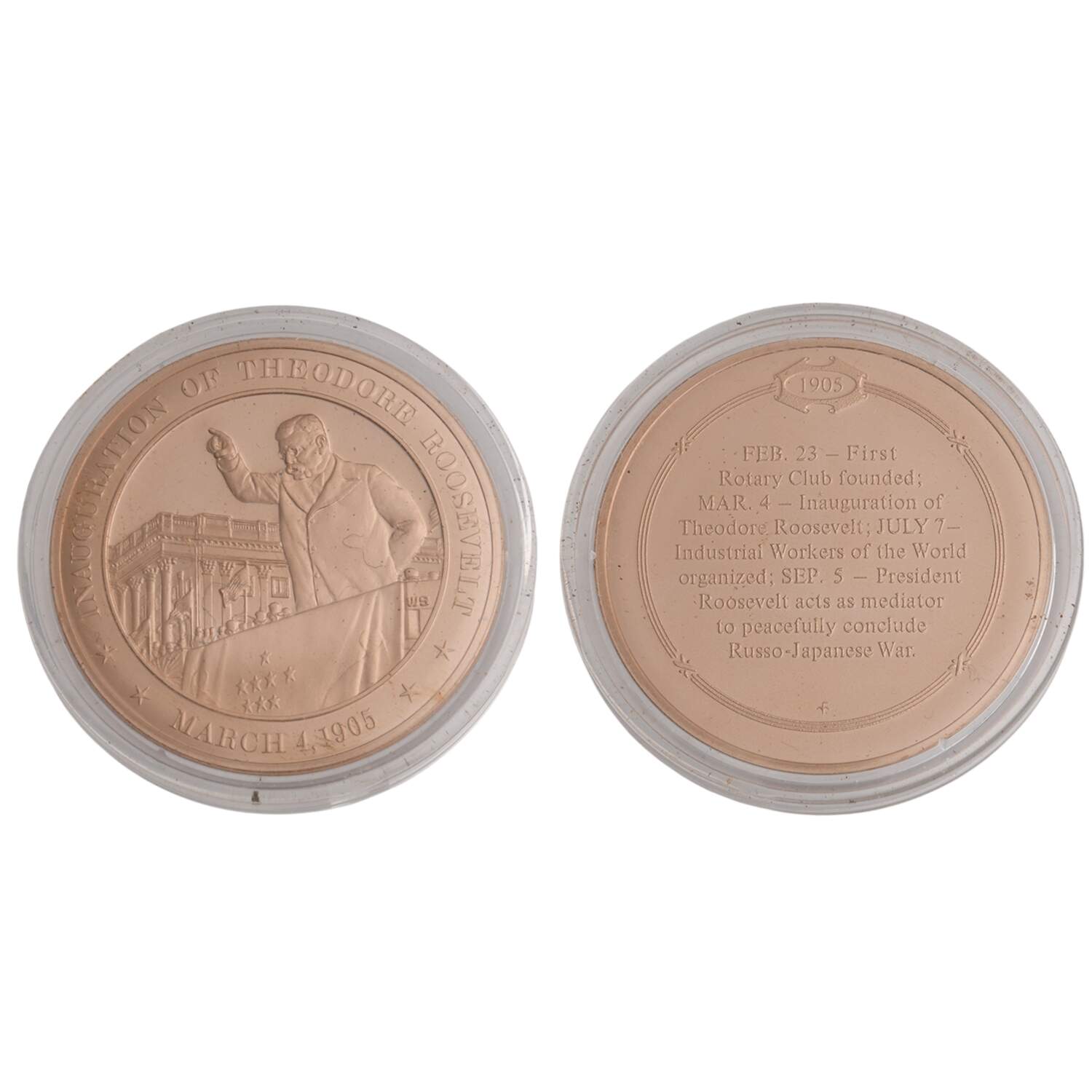 History of the United States-Proof Set 1905-Inauguration Of Theodore Roosevelt - No Box by Franklin Mint-1