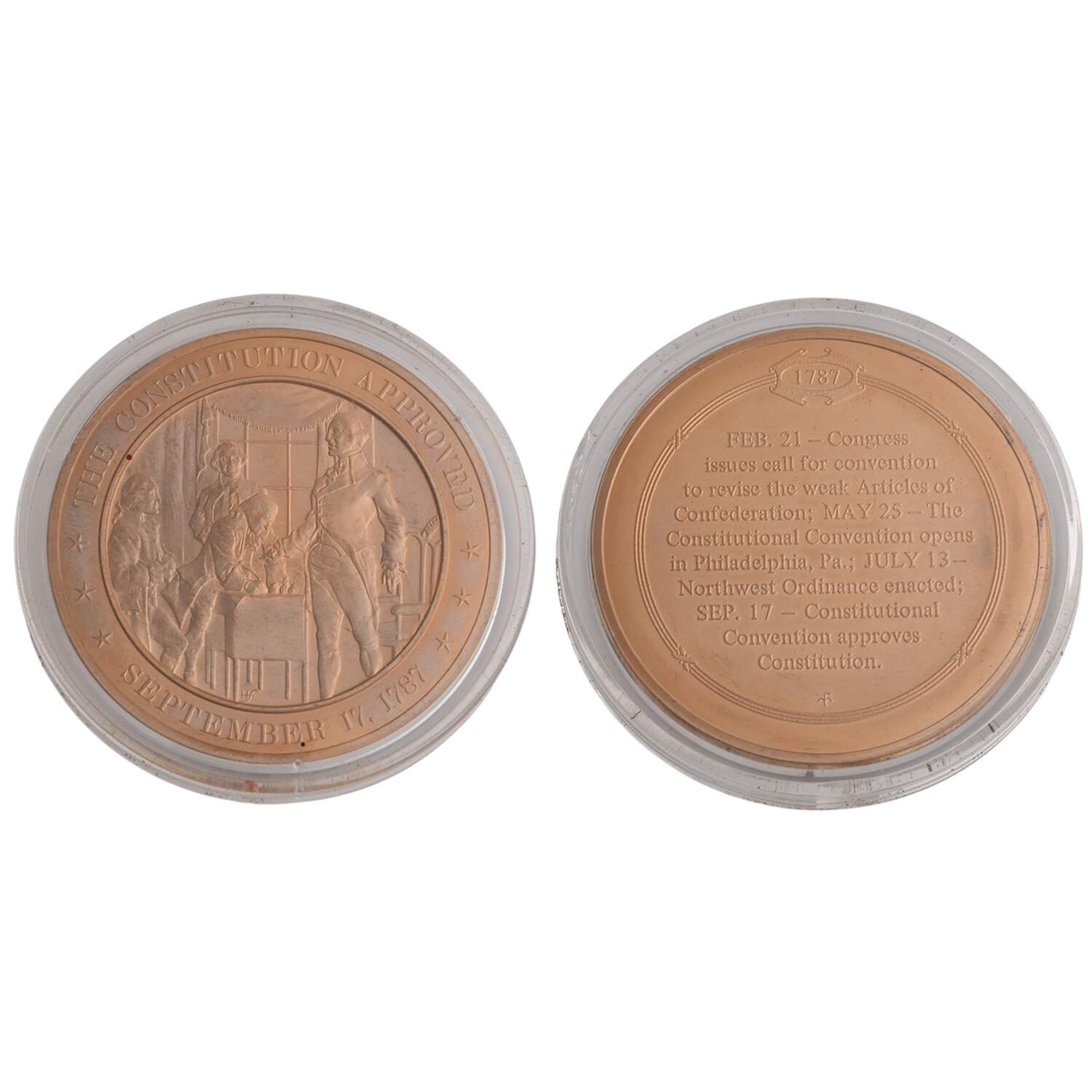 History of the United States-Proof Set 1787 - The Constitution Approved - No Box by Franklin Mint-1