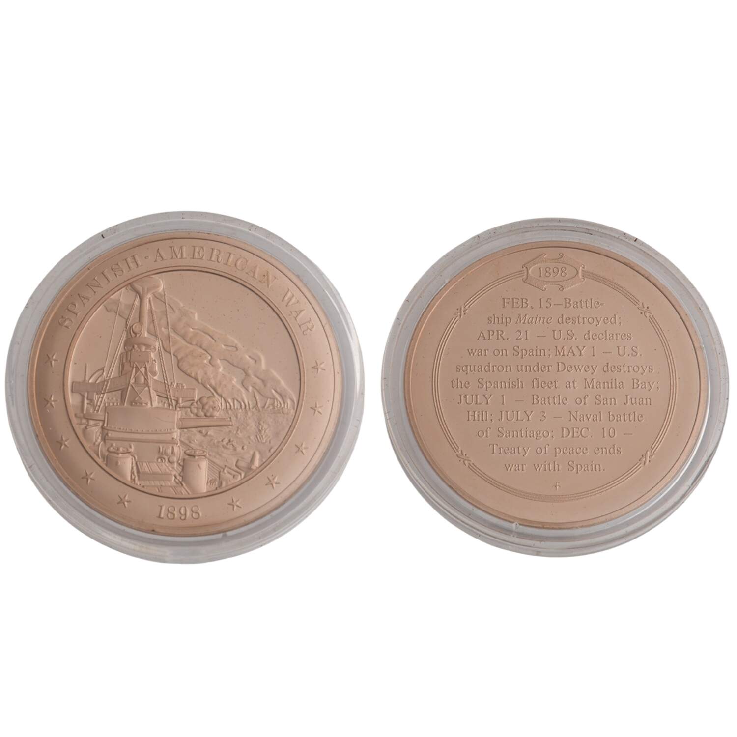 History of the United States-Proof Set 1898 - Spanish-American War - No Box by Franklin Mint-1
