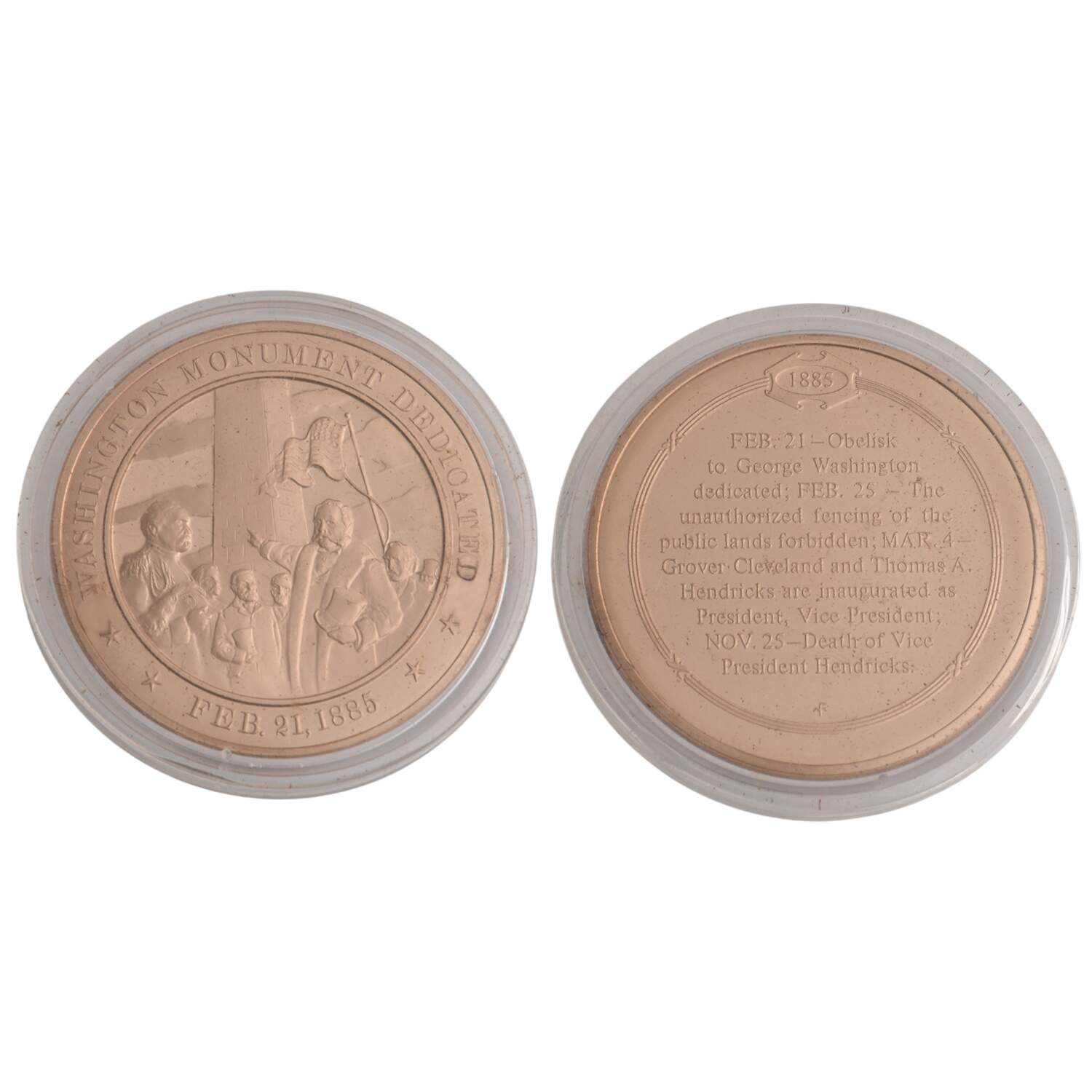 History of the United States-Proof Set 1885 - Washington Momument Dedicated - No Box by Franklin Mint-1