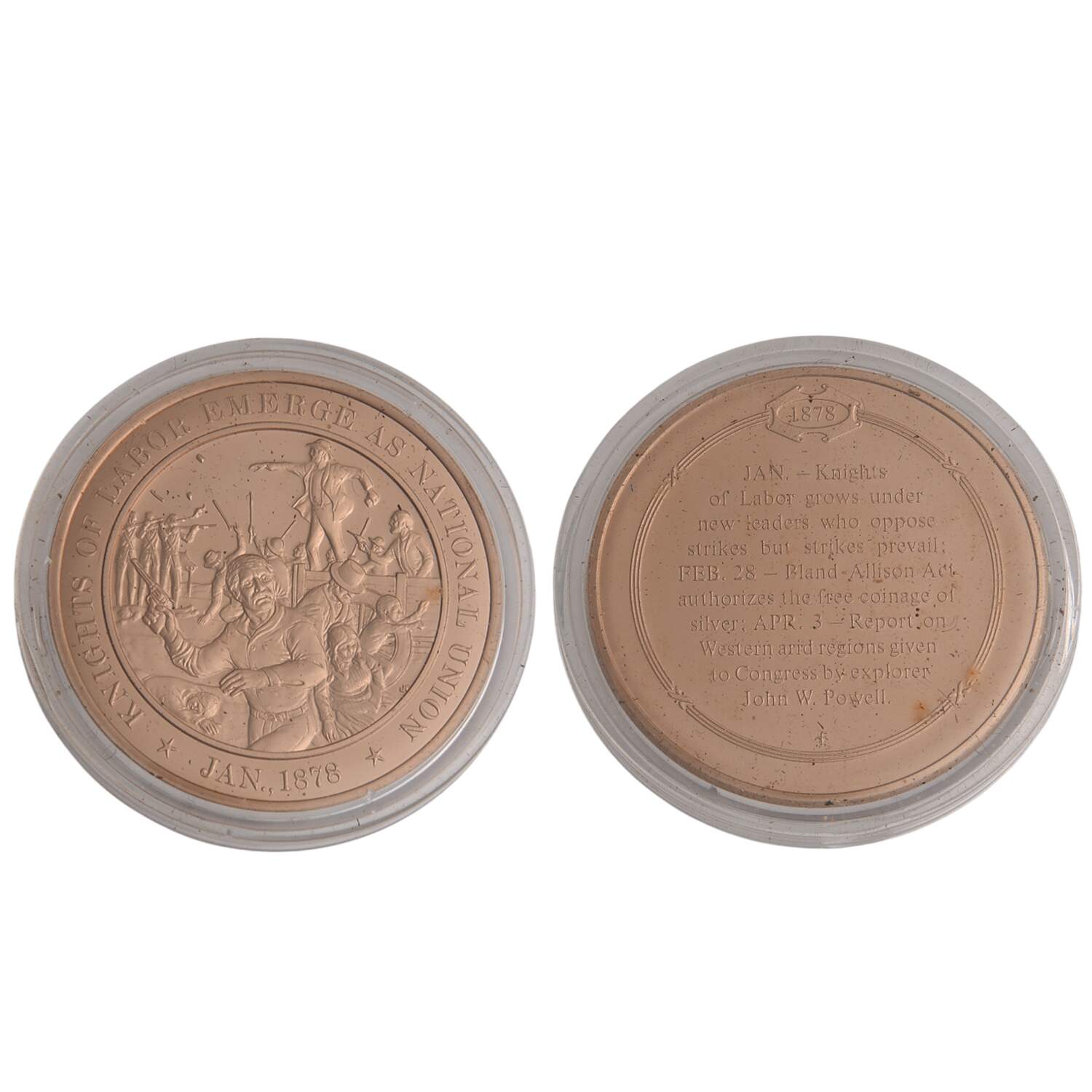 History of the United States-Proof Set 1878 - Knights Of Labor Emerge  - No Box by Franklin Mint-1