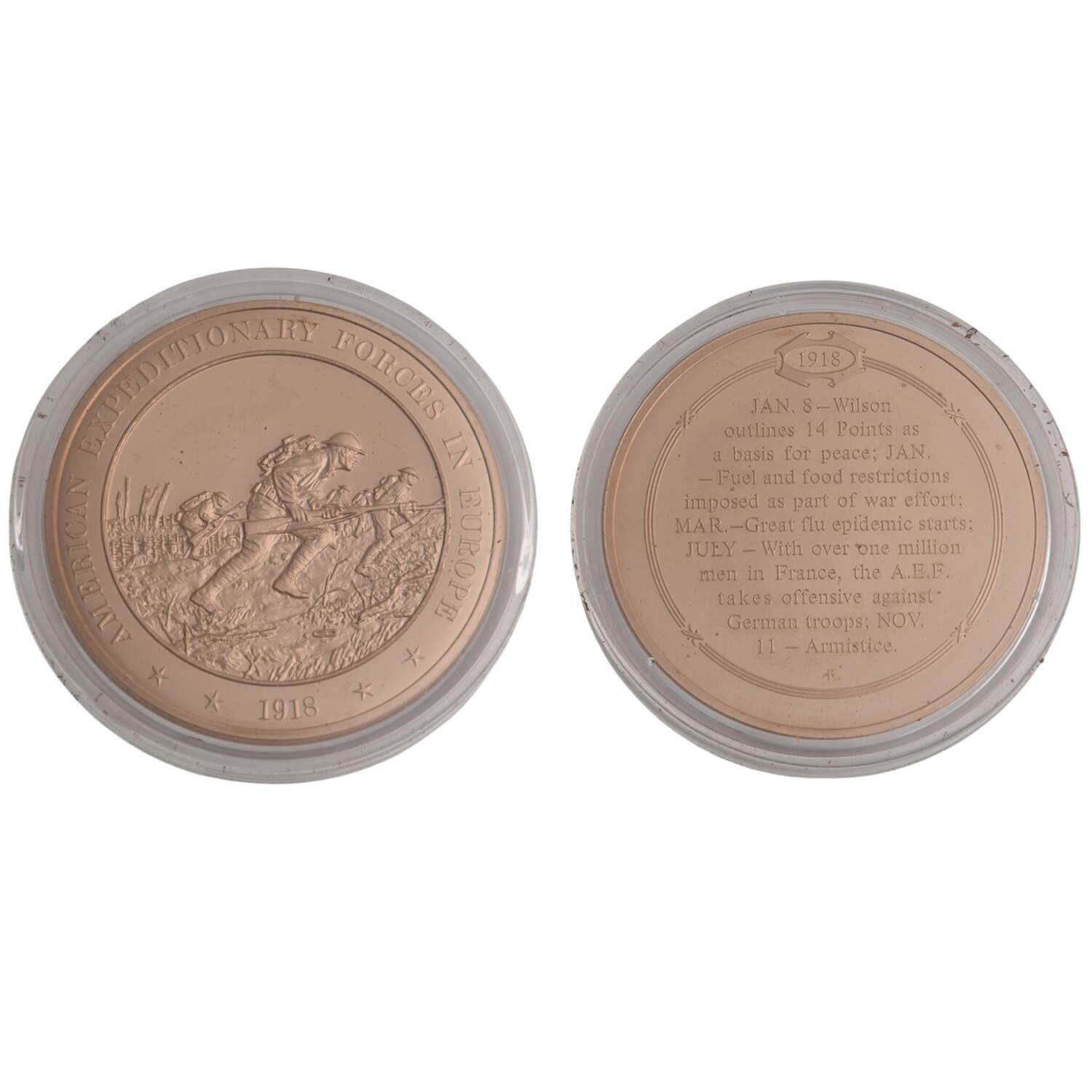 History of the United States-Proof Set 1918-American Expeditionary Forces In Eu - No Box by Franklin Mint-1