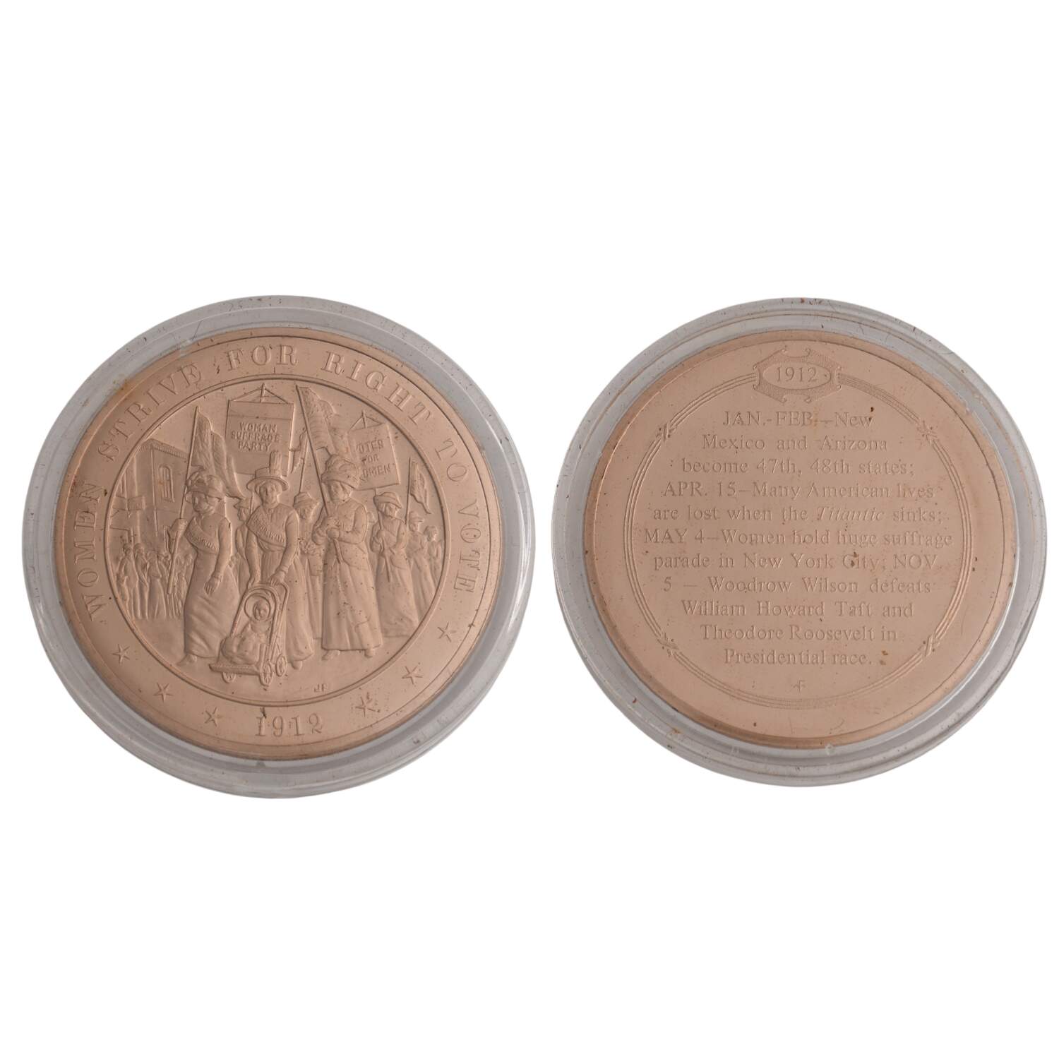 History of the United States-Proof Set 1912 - Women Strive For Right To Vote - No Box by Franklin Mint-1