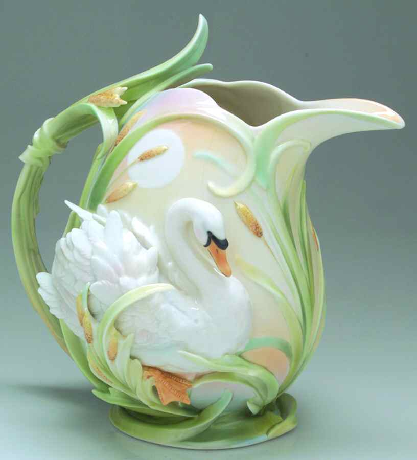 Southern Splendor Swan Pitcher - Boxed by Franz Collection-1