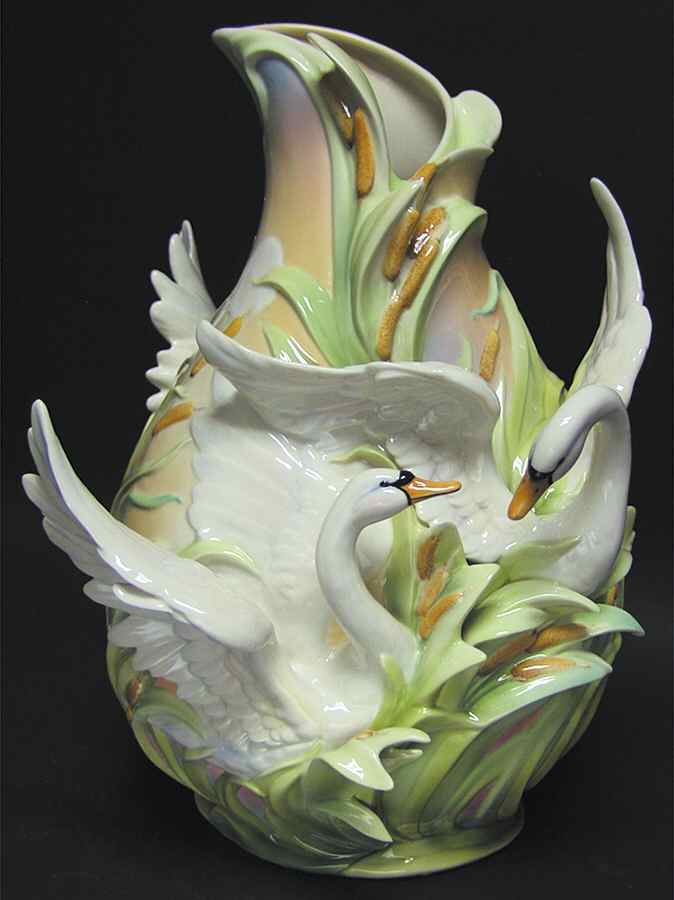 Southern Splendor Swan Vase - No Box by Franz Collection-1