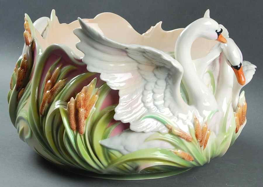 Southern Splendor Swan Salad Bowl - Boxed by Franz Collection-1
